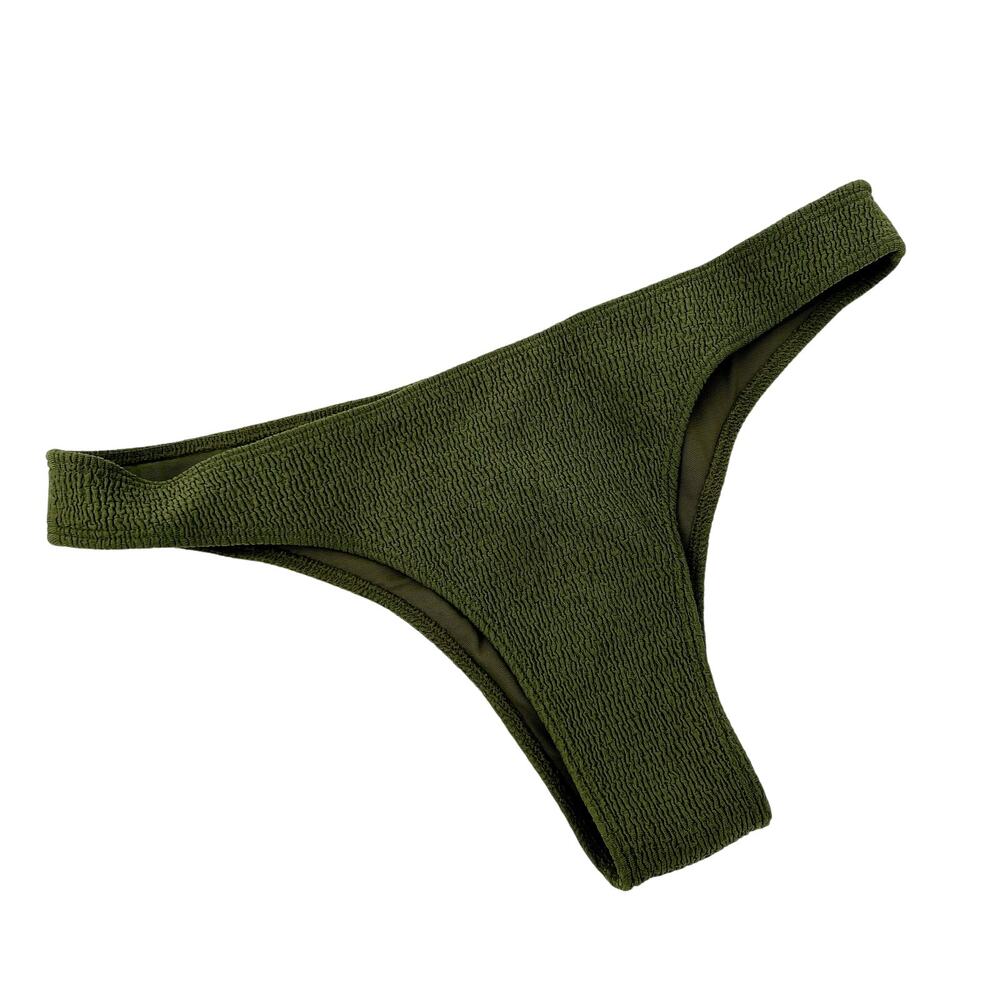 Wanderlust Green Crinkle Bikini Bottoms
